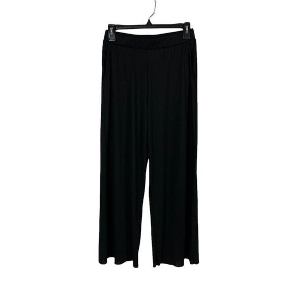 Gina Tricot Pants Small Black‎ Wide Leg Minimalist Workwear Chic Lounge